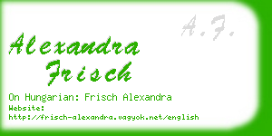 alexandra frisch business card